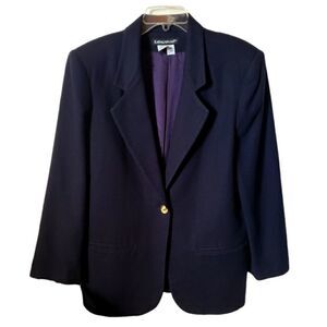 Savannah Navy Pure Wool Jacket Size 12